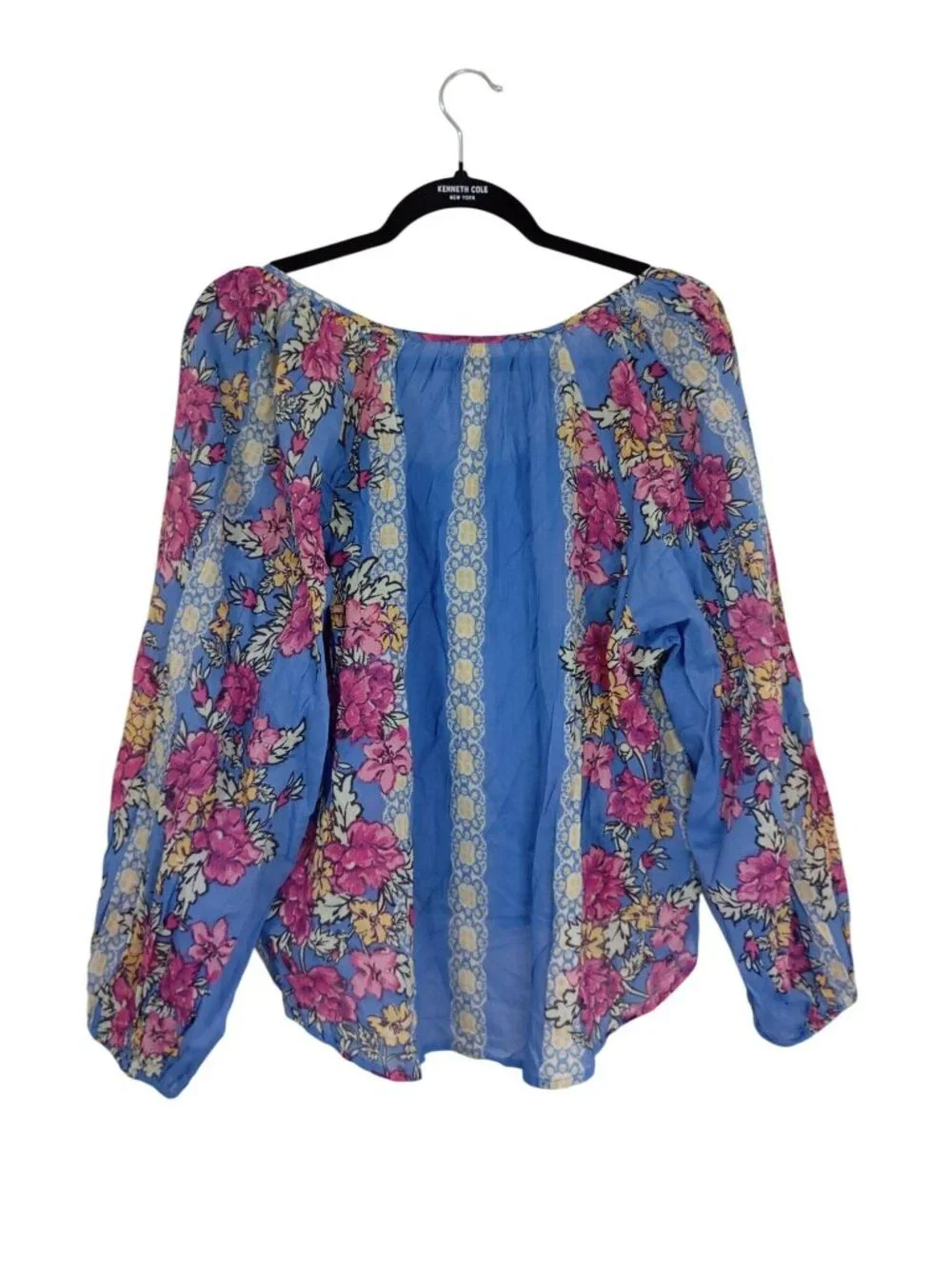 Free People Floral Boho Blouse Womens S 100% Cotton Lightweight & Flowing Design - Picture 11 of 11